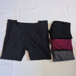 Women's Multi Set Leggings - Black, Burgundy, Gray, Blue